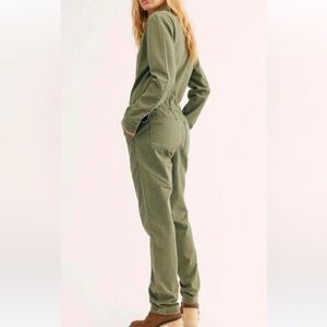 Lee Army/Olive Green Denim Jumpsuit - XS